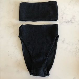 Crinkle bandeau bikini